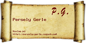 Persely Gerle névjegykártya
